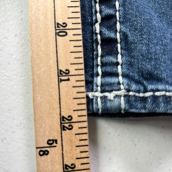 Vigoss Dublin Capri Jeans Womens 9/10 Blue Stretch Denim Heavy Stitching - Picture 10 of 10
